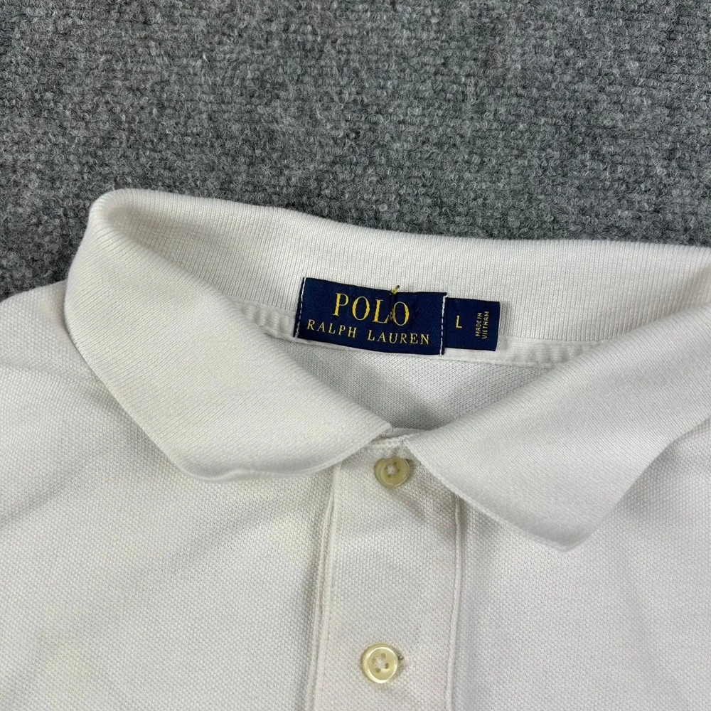 Polo Ralph Lauren Polo Shirts Mens L Blue White Bundle 2pk Classic Fit Cotton